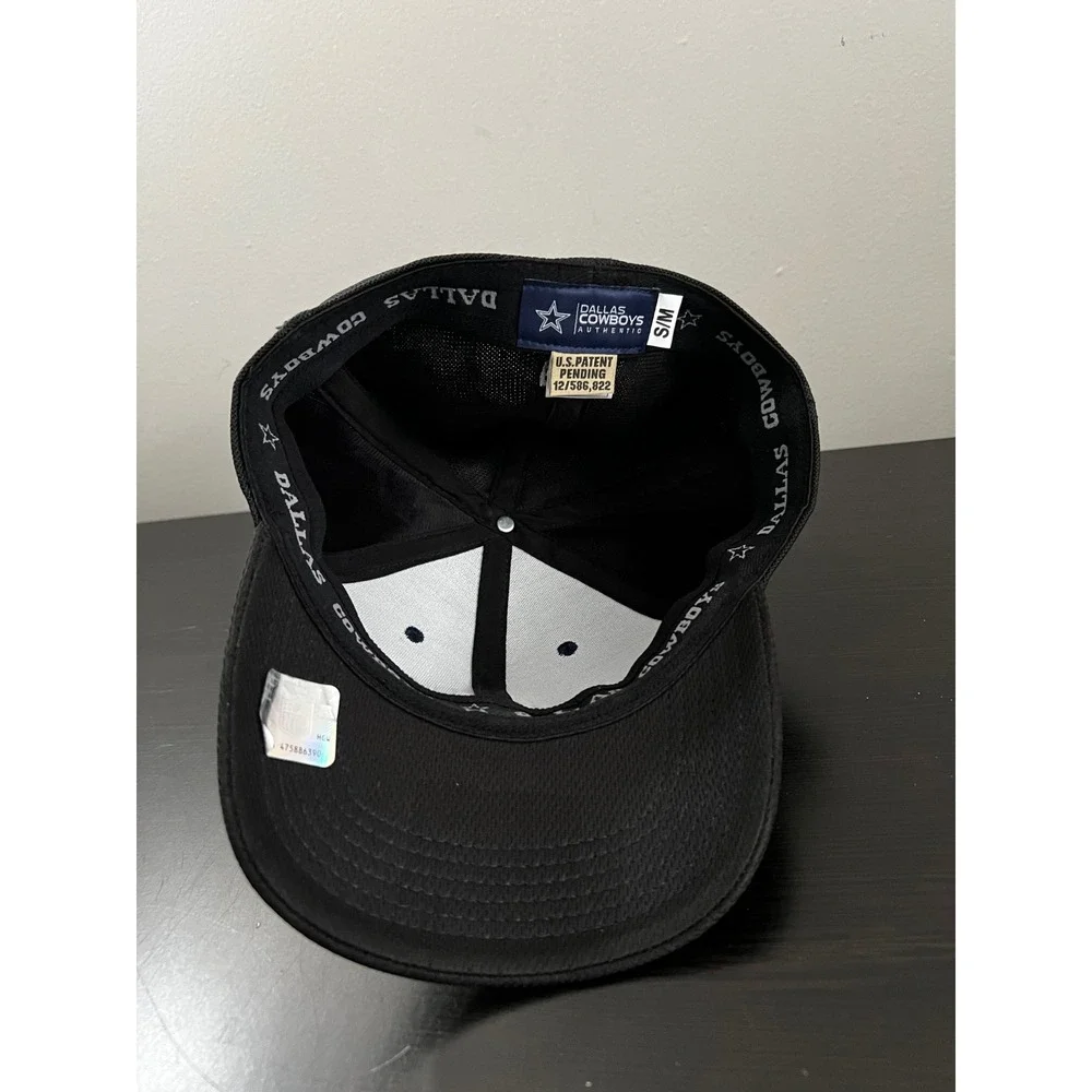 Dallas Cowboys Authentic Headwear Black Stretch Fit Mesh Cap Hat S/M Star Logo